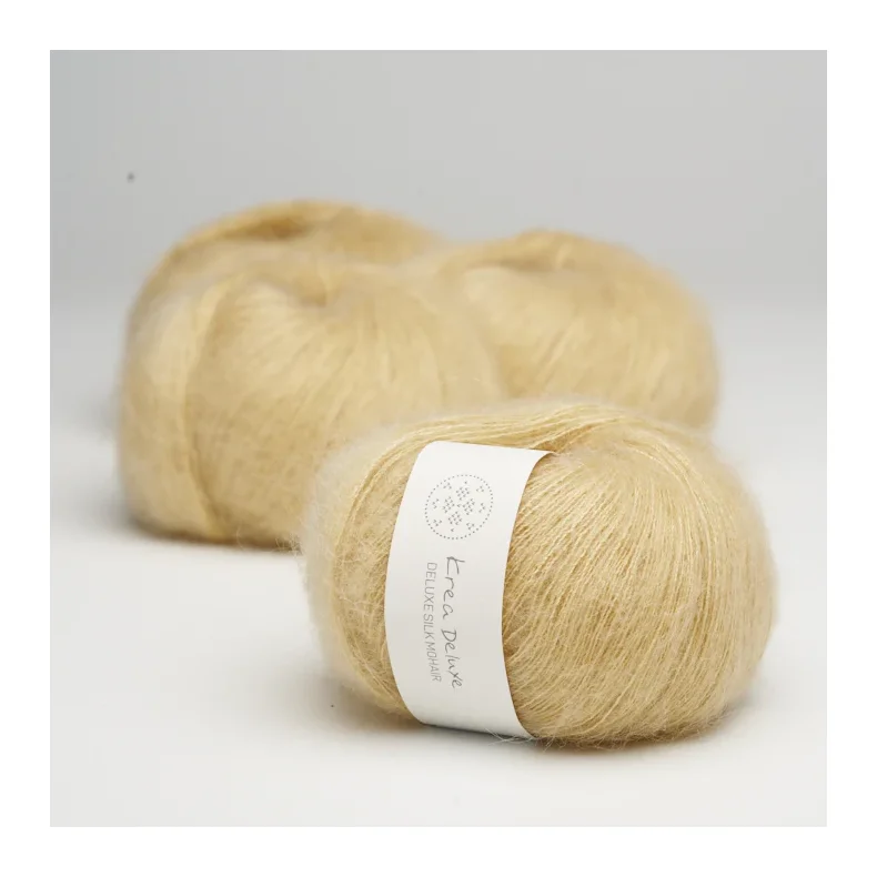 Deluxe Silk Mohair garn 20g. nr. 5 Gul