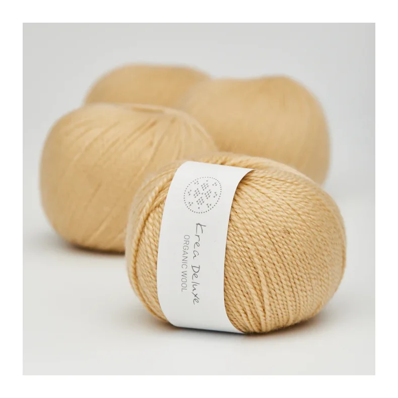 Organic wool 1 garn farve nr. 5 Gul