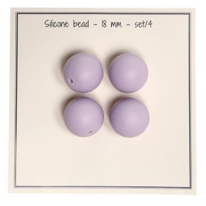 Silikone perler 18mm Lavendel