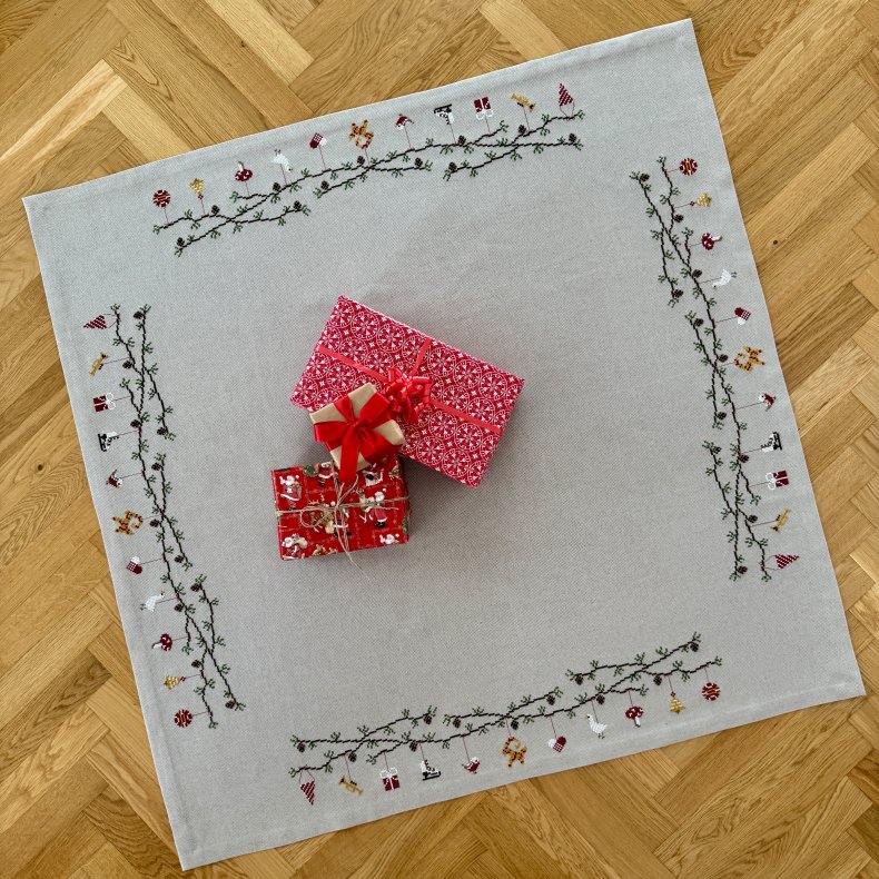 Juletr�st�ppe - Julestemning - broderi