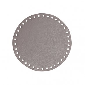 Rund lder bund - beige - D17cm