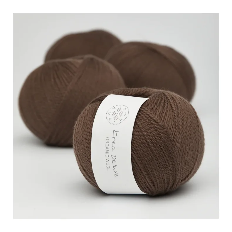 Organic wool 1 garn farve nr. 29 mrkebrun