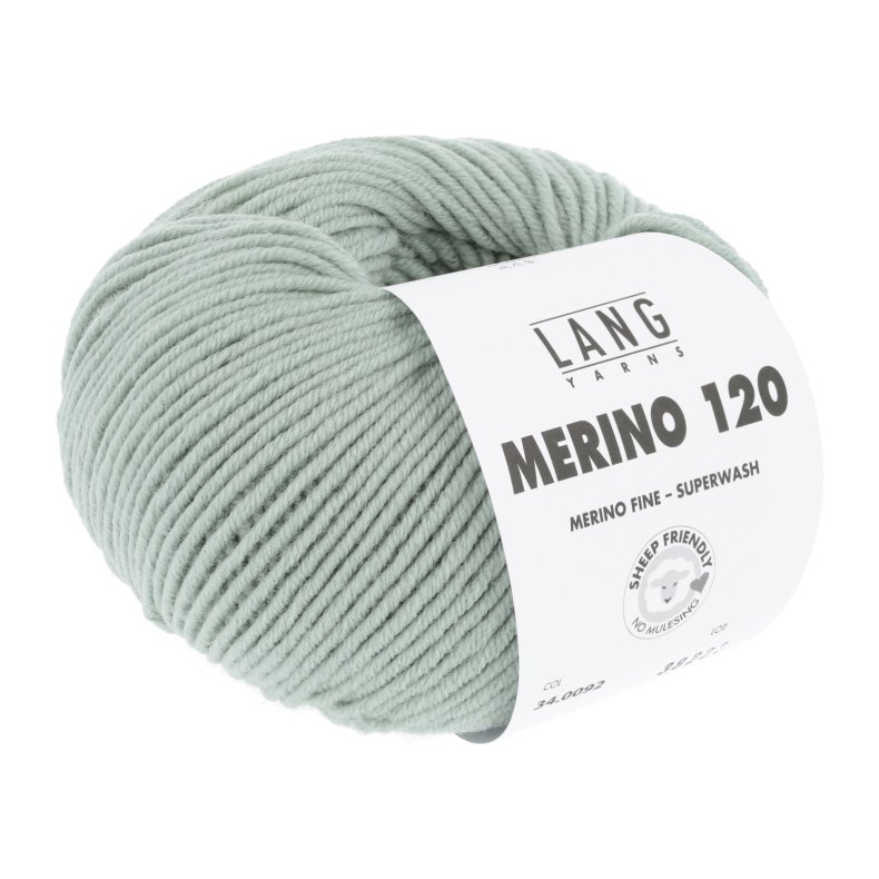 Merino 120 garn 50g. farve nr. 0092 Lys Salvie