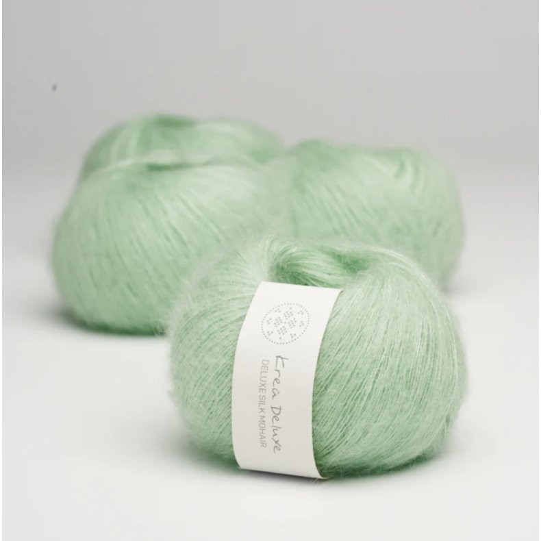 Deluxe Silk Mohair garn 20g. nr. 31 Sorbetgrn