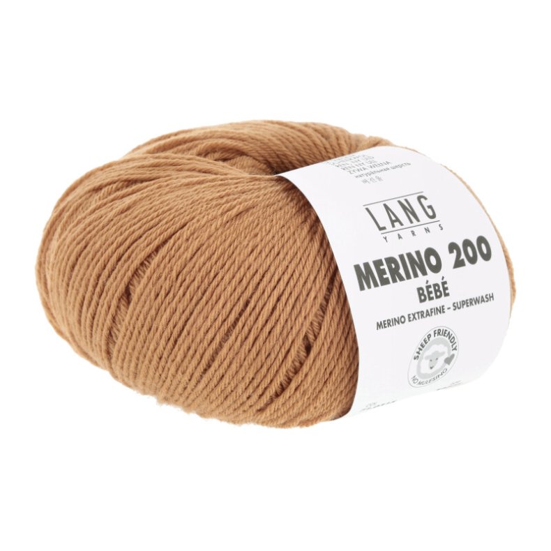 Merino 200 garn 50g. farve nr. 0315 Nougat