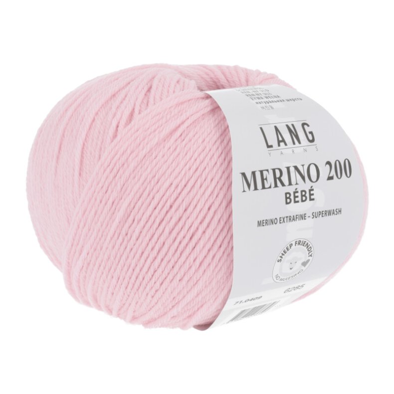 Merino 200 garn 50g. farve nr. 0409 Lyserd mrk