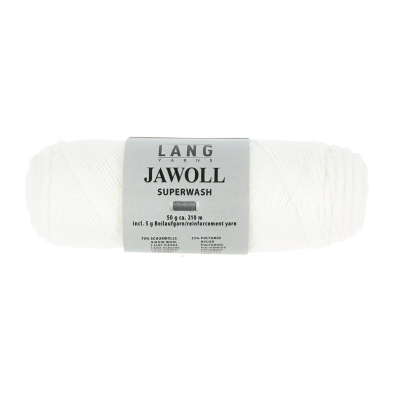 Jawoll garn 50g. farve nr. 0001 Hvid