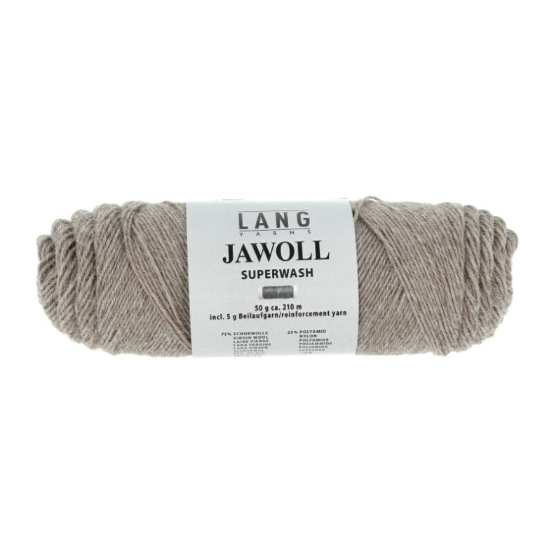 Jawoll garn 50g. farve nr. 0045 Lys Brun Melange