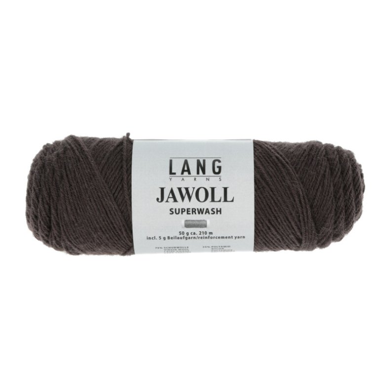 Jawoll garn 50g. farve nr. 0067 Mrkebrun