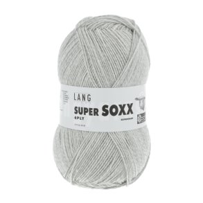 Super Soxx 6-ply garn 150g. farve nr. 0023 Lysegr Melange