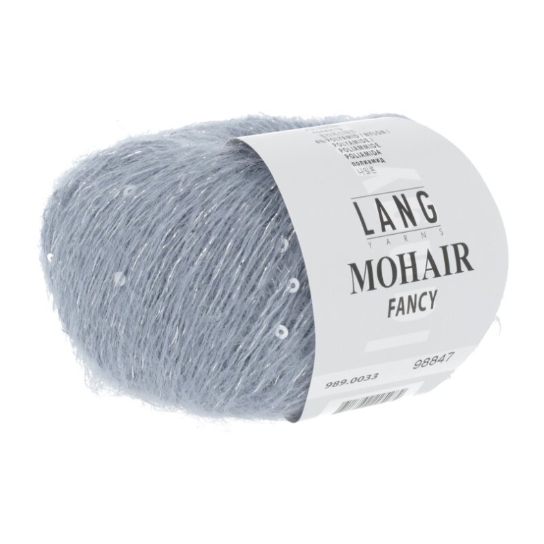 Mohair Fancy garn 25g. farve nr. 0033 Lys jeans