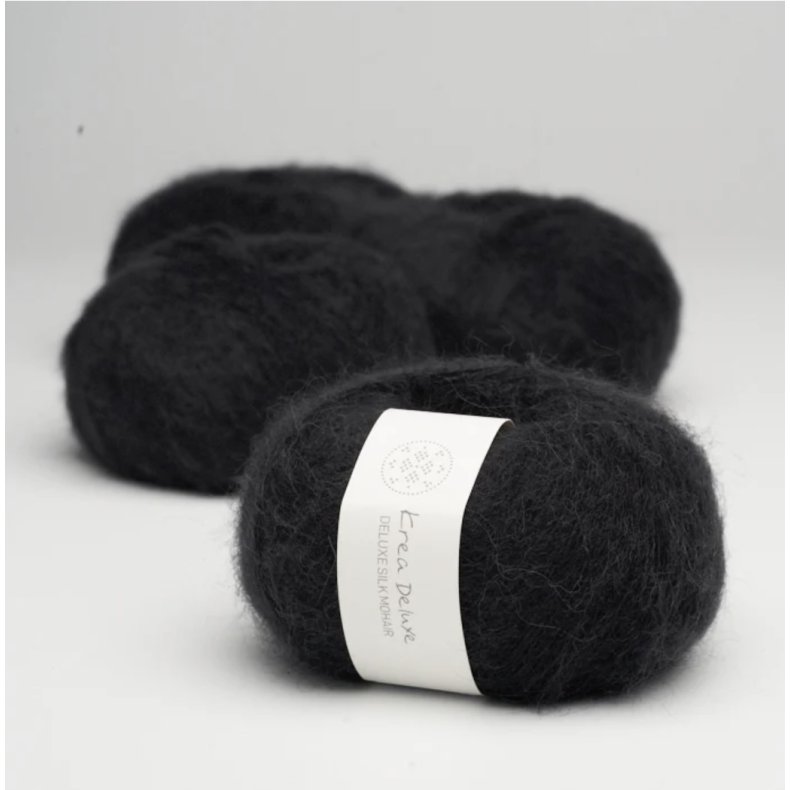 Deluxe Silk Mohair garn 20g. nr. 28 Sort