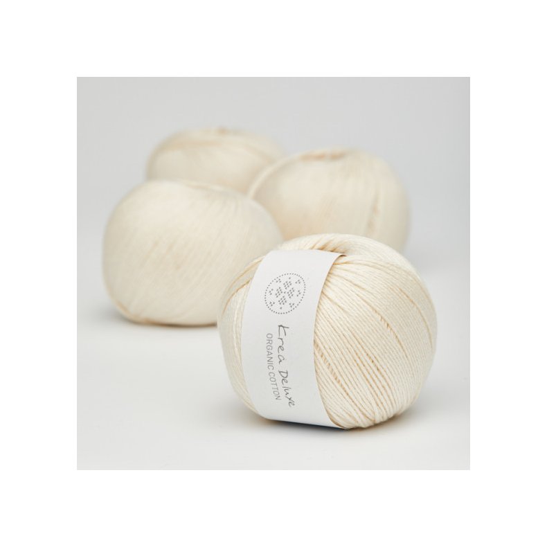 Organic cotton garn 50g nr. 2 Creme farvet