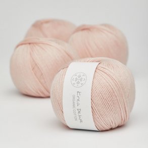 Organic cotton garn 50g nr. 8 Lys rosa