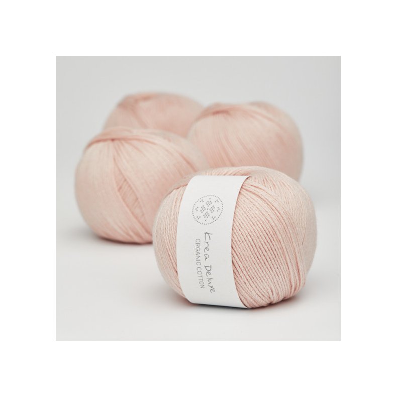 Organic cotton garn 50g nr. 8 Lys rosa