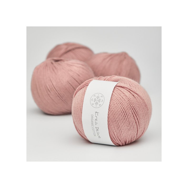 Organic cotton garn 50g nr. 10 Varm rosa