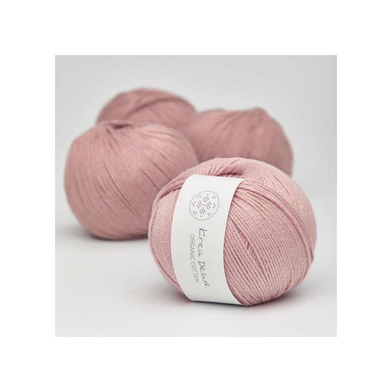 Organic cotton garn 50g nr. 12 Rosa