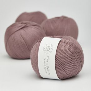 Organic cotton garn 50g nr. 16 Mrk stvet rosa