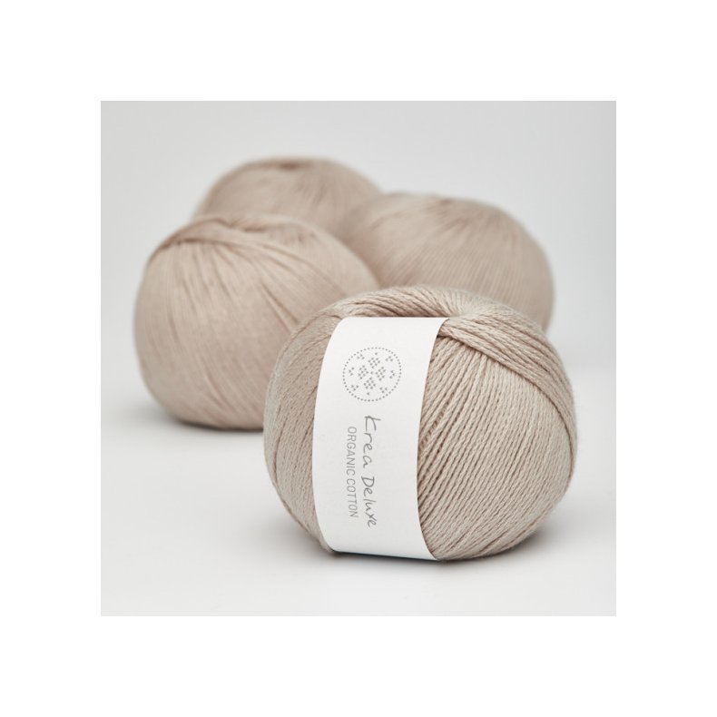 Organic cotton garn 50g nr. 18 Sart brun