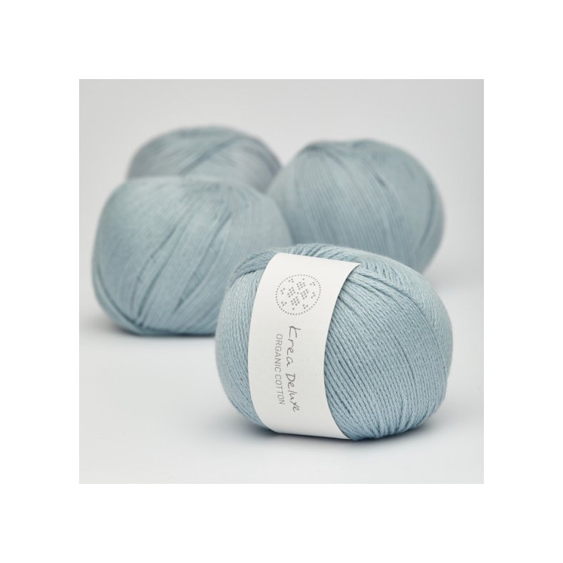 Organic cotton garn 50g nr. 25 Stvet lysebl