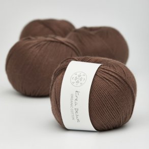 Organic cotton garn 50g nr. 29 Mrkebrun