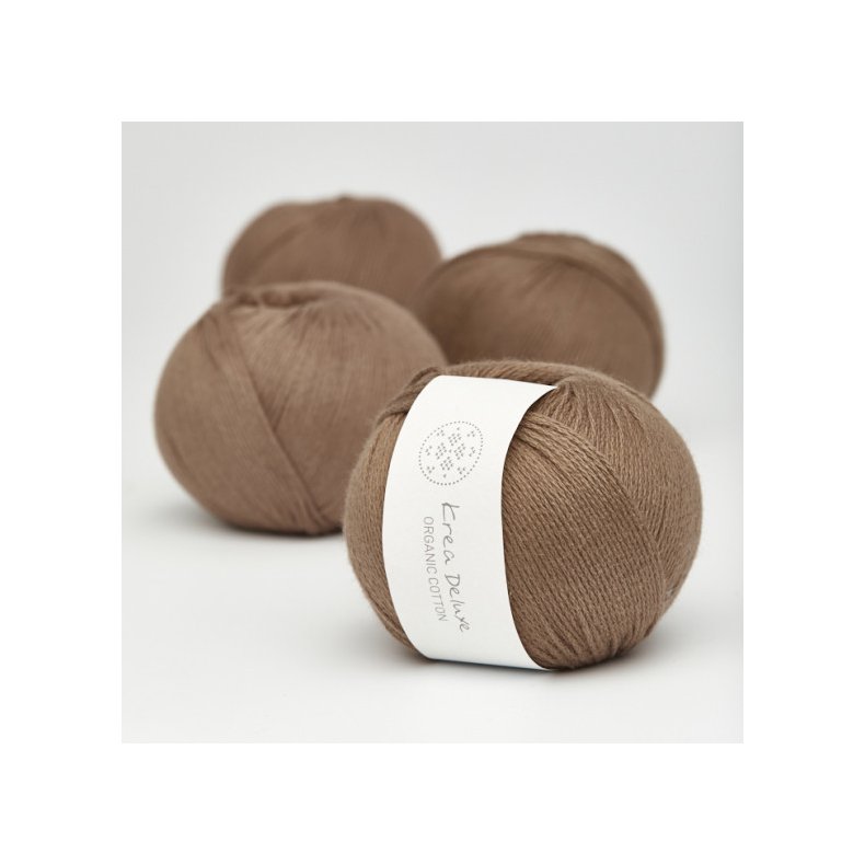 Organic cotton garn 50g nr. 30 Brun