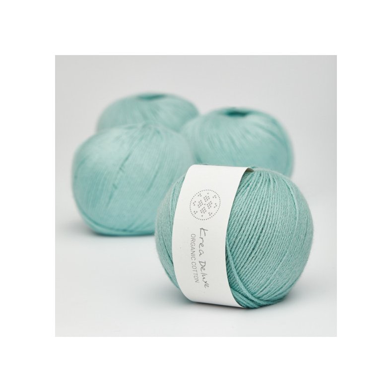 Organic cotton garn 50g nr. 33 Mrk mintgrn