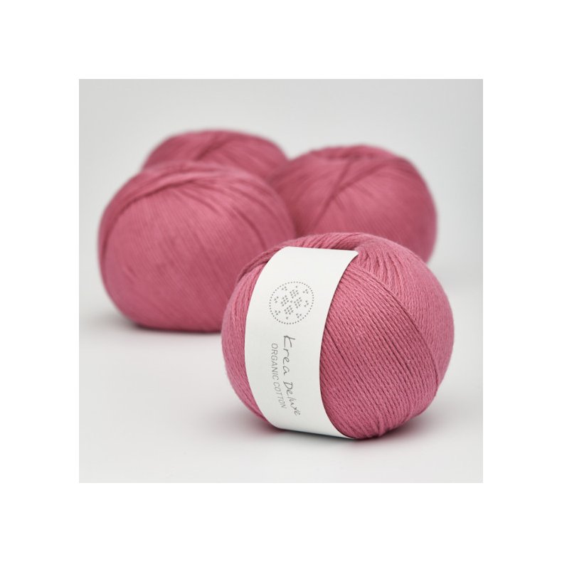 Organic cotton garn 50g nr. 34 Pink