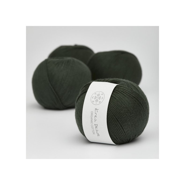 Organic cotton garn 50g nr. 36 Armygrn