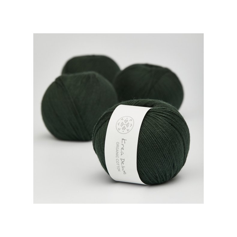 Organic cotton garn 50g nr. 45 Flaskegrn