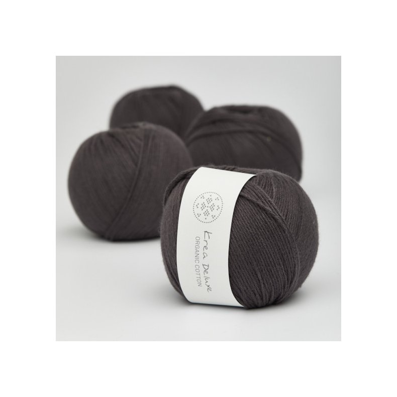 Organic cotton garn 50g nr. 51 Koksgr