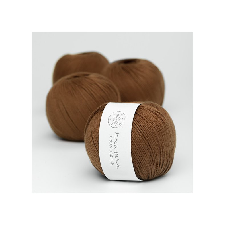 Organic cotton garn 50g nr. 52 Cognac