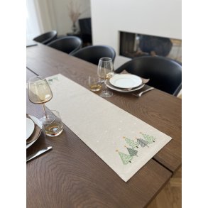 Julelber - grnne trer - broderi