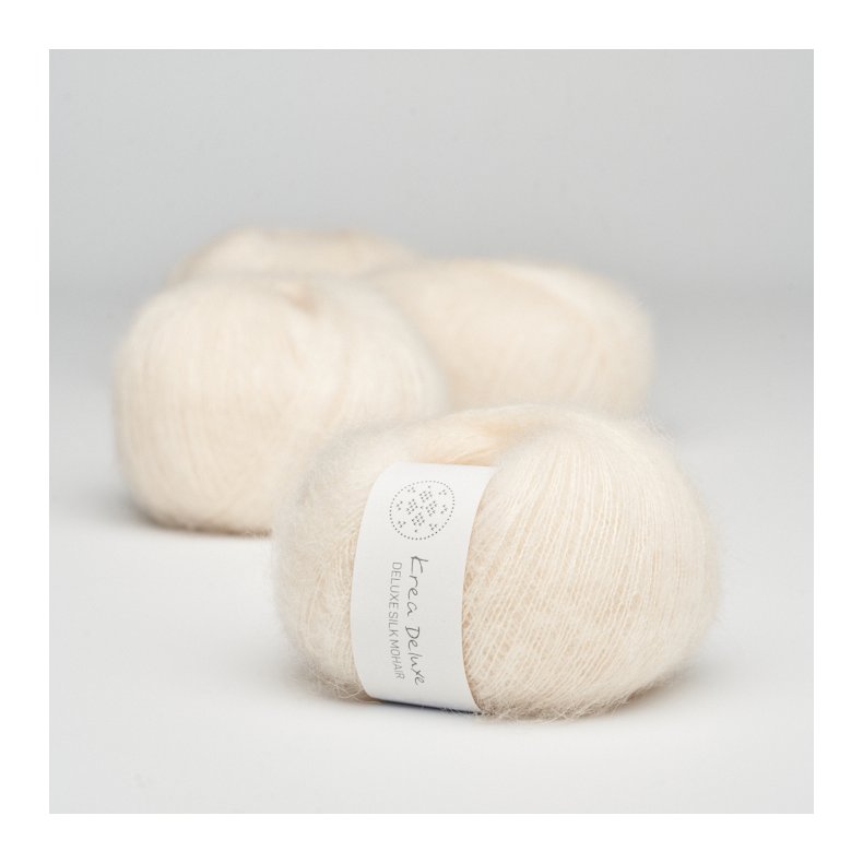 Deluxe Silk Mohair garn 20g. nr. 2 creme