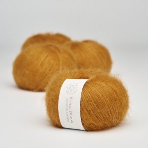 Deluxe Silk Mohair garn 20g. nr. 9 sennepsgul
