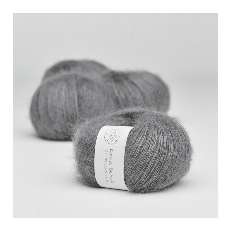 Deluxe Silk Mohair garn 20g. nr. 50 mrkegr