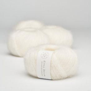Deluxe Silk Mohair garn 20g. nr. 1 naturhvid