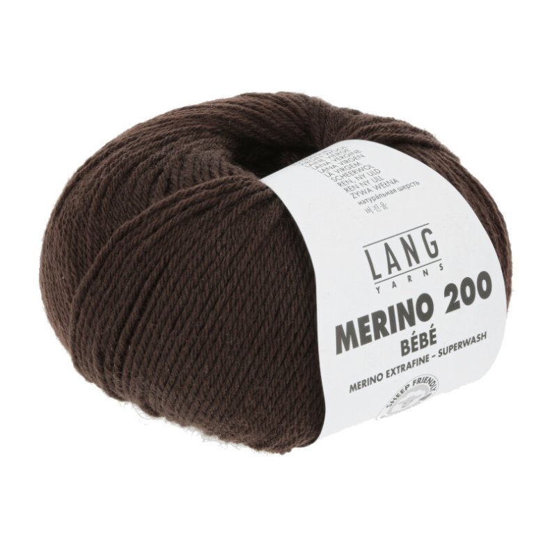 Merino 200 garn 50g. farve nr. 0368 M�rke Brun