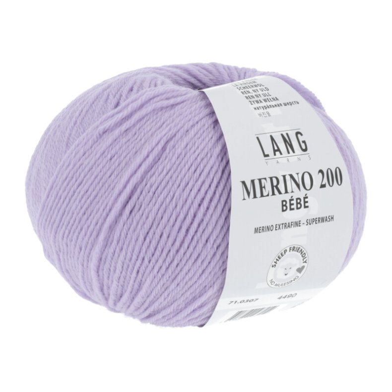 Merino 200 garn 50g. farve nr. 0307 Lavendel