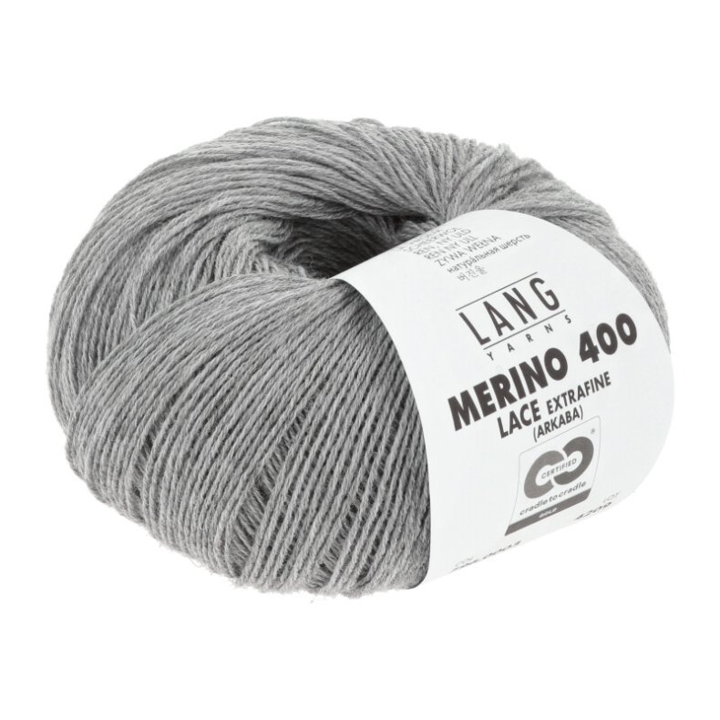 Merino 400 Lace garn 25g. farve nr. 0003 Lysgr Meleret
