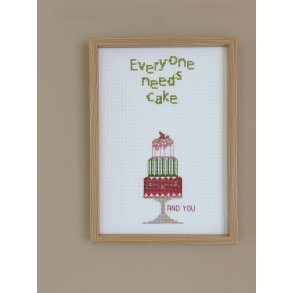 Everyone needs cake - billede - broderi