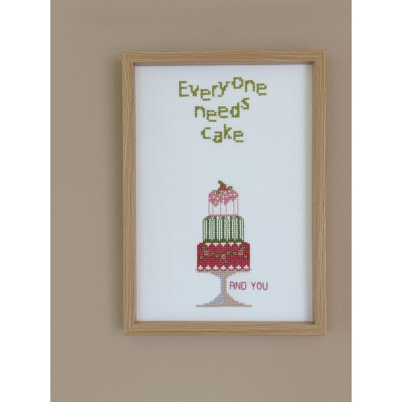 Everyone needs cake - billede - broderi