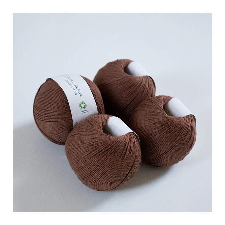 Organic cotton garn 50g nr. 61 M�rk rust