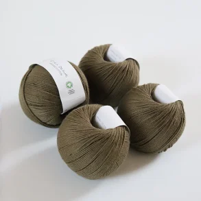 Organic cotton garn 50g nr. 62 Khaki gr�n