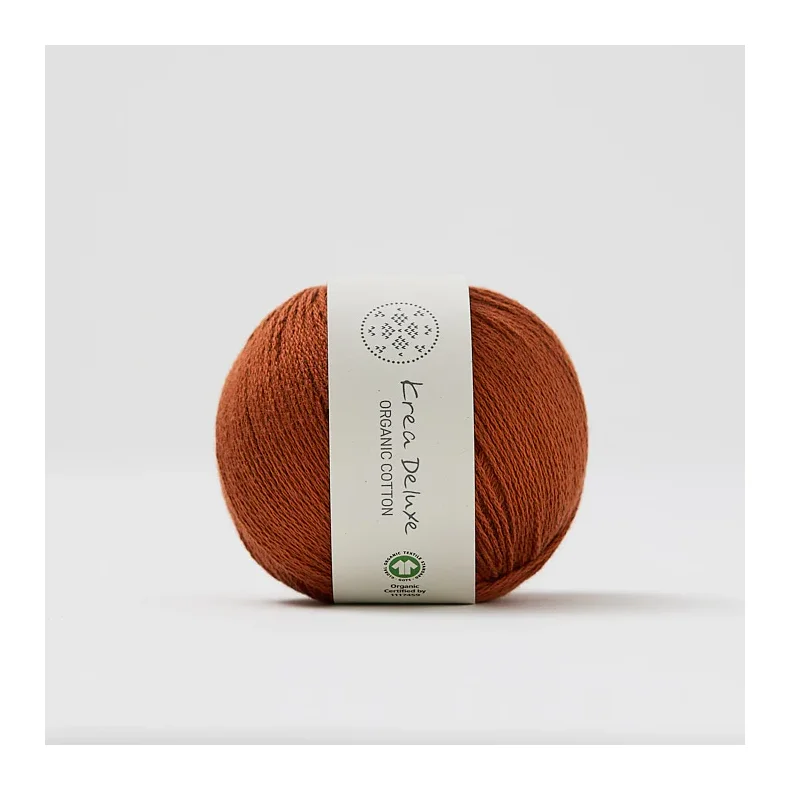 Organic cotton garn 50g nr. 68 M�rk rust