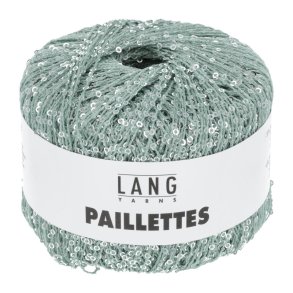 Paillettes garn 25g. farve nr. 0072 Aqua/slv