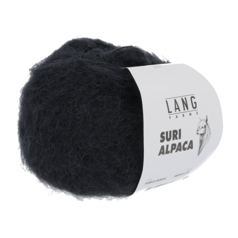 Suri Alpaca garn 25g. farve nr. 0004 Sort