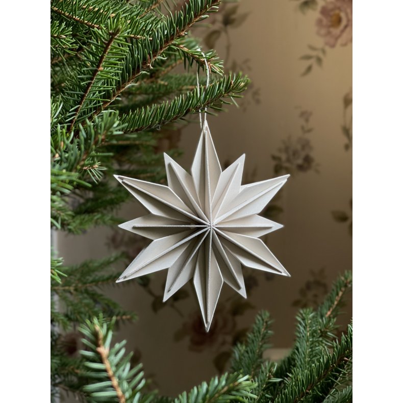 Decor Star 15cm. - hvidpigmenteret