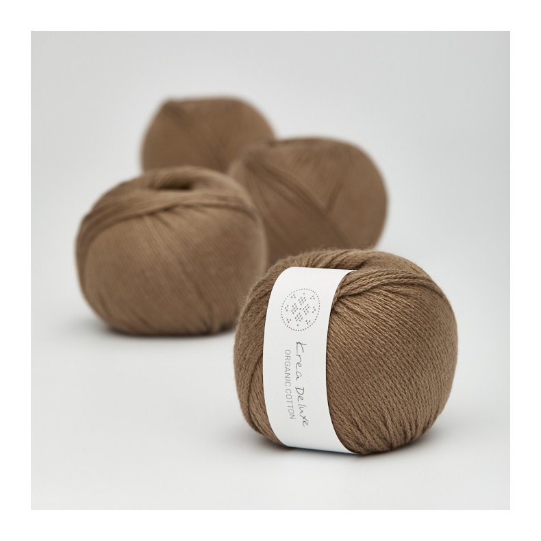 Organic cotton garn 25g. nr. 30 Brun