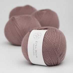 Organic wool 1 garn farve nr. 16 mrk stvet rosa